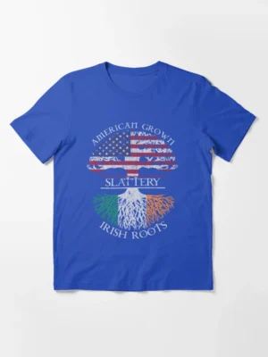 Slattery American Grown Irish Roots Essential Blue T-Shirt