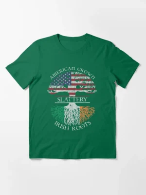 Slattery American Grown Irish Roots Essential Green T-Shirt