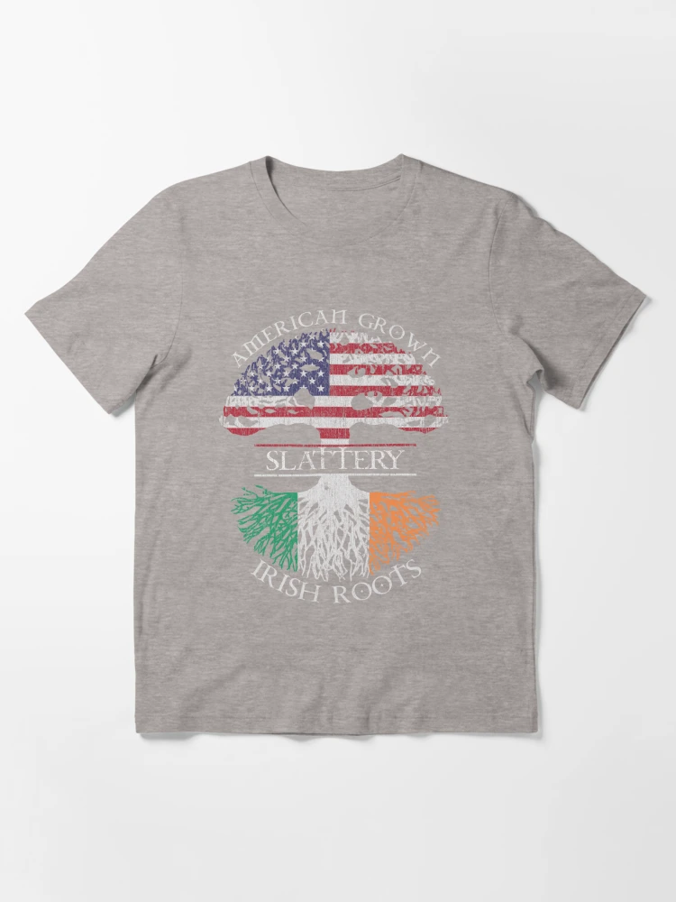 Slattery American Grown Irish Roots Essential Grey T-Shirt