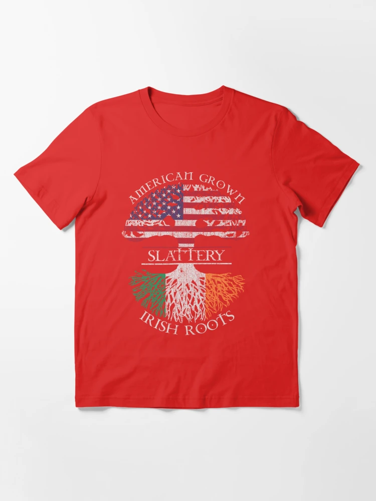 Slattery American Grown Irish Roots Essential Red T-Shirt