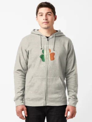 Slattery Ireland Irish house of shenanigans Zipped Oatmeal Heather Hoodie